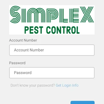 Simplex Pest Control portal login picture